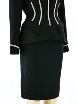 Thierry Mugler Rhinestone Trimmed Skirt Ensemble Suit arcadeshops.com
