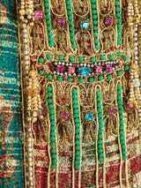 Oscar de la Renta Embellished Metallic Blouse Top arcadeshops.com