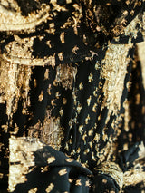 Gold Lurex Ruffled Peasant Top Top arcadeshops.com