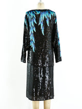 Halston Feather Sequined Ensemble Suit arcadeshops.com