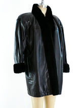 Yves Saint Laurent Fur Lined Leather Jacket Jacket arcadeshops.com