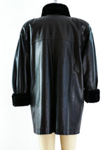 Yves Saint Laurent Fur Lined Leather Jacket Jacket arcadeshops.com