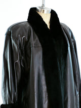 Yves Saint Laurent Fur Lined Leather Jacket Jacket arcadeshops.com