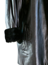 Yves Saint Laurent Fur Lined Leather Jacket Jacket arcadeshops.com