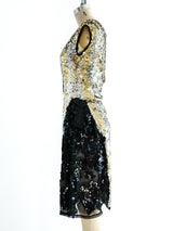 Prada Silver and Gold Sequin Dress Dress arcadeshops.com