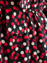 Yves Saint Laurent Polka Dot Silk Dress Dress arcadeshops.com