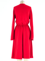 Halston Red Cashmere Wrap Dress Dress arcadeshops.com