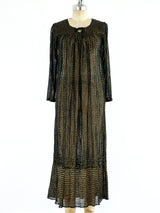 Bohemian Black and Gold Knit Dress Dress arcadeshops.com