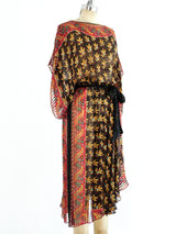 Floral Silk Chiffon Dress Dress arcadeshops.com