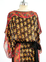Floral Silk Chiffon Dress Dress arcadeshops.com