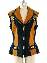 1980's Studded Sleeveless Jacket Jacket arcadeshops.com