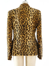 Bill Blass Faux Leopard Fur Blazer Jacket arcadeshops.com