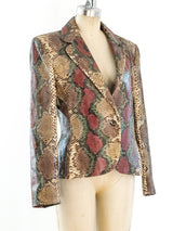 Bill Blass Colored Python Blazer Jacket arcadeshops.com