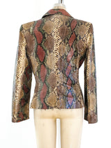 Bill Blass Colored Python Blazer Jacket arcadeshops.com