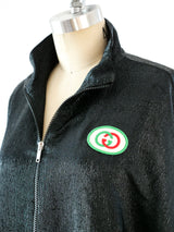 Gucci Metallic Zip Front Athletic Jacket Jacket arcadeshops.com