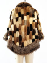 Patchwork Mink Fur Cape Jacket arcadeshops.com