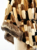 Patchwork Mink Fur Cape Jacket arcadeshops.com