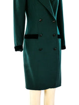 Ungaro Velvet Trimmed Coat Dress Dress arcadeshops.com