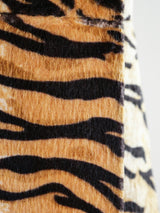 Tiger Print Faux Fur Sleeveless Jacket Jacket arcadeshops.com