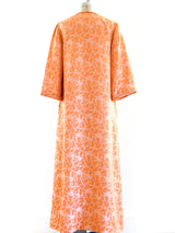 Dynasty Peach Brocade Caftan Dress arcadeshops.com