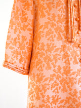 Dynasty Peach Brocade Caftan Dress arcadeshops.com