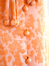 Dynasty Peach Brocade Caftan Dress arcadeshops.com