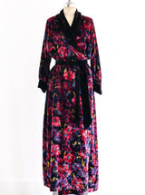 Scaasi Floral Velvet Robe Jacket arcadeshops.com