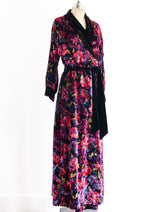 Scaasi Floral Velvet Robe Jacket arcadeshops.com