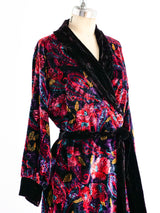 Scaasi Floral Velvet Robe Jacket arcadeshops.com