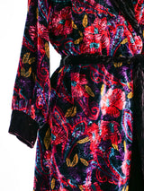 Scaasi Floral Velvet Robe Jacket arcadeshops.com