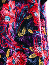 Scaasi Floral Velvet Robe Jacket arcadeshops.com