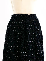 Gucci Rhinestone Velvet Maxi Skirt Bottom arcadeshops.com