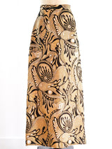Psychedelic Printed Burlap Maxi Skirt Bottom arcadeshops.com