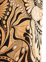 Psychedelic Printed Burlap Maxi Skirt Bottom arcadeshops.com