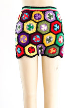 Multicolor Crochet Hot Pants Bottom arcadeshops.com