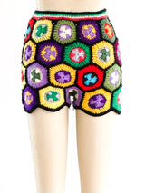 Multicolor Crochet Hot Pants Bottom arcadeshops.com