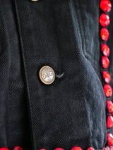 Dolce and Gabbana Crystal Studded Denim Jacket Jacket arcadeshops.com