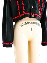 Dolce and Gabbana Crystal Studded Denim Jacket Jacket arcadeshops.com