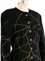 Yves Saint Laurent Topstitched Suede Jacket Jacket arcadeshops.com