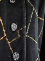 Yves Saint Laurent Topstitched Suede Jacket Jacket arcadeshops.com
