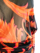Gianni Versace Baroque Print Sheer Top Top arcadeshops.com