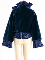 Christian Dior Faux Fur Ruffled Wrap Jacket Jacket arcadeshops.com
