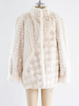 Checkerboard Ivory Mink Reversible Jacket Jacket arcadeshops.com