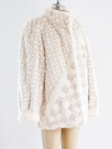 Checkerboard Ivory Mink Reversible Jacket Jacket arcadeshops.com