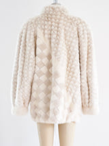 Checkerboard Ivory Mink Reversible Jacket Jacket arcadeshops.com