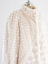 Checkerboard Ivory Mink Reversible Jacket Jacket arcadeshops.com