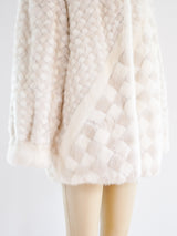 Checkerboard Ivory Mink Reversible Jacket Jacket arcadeshops.com