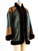 Yves Saint Laurent Colorblock Fur Lined Jacket Jacket arcadeshops.com