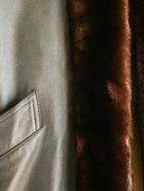 Yves Saint Laurent Colorblock Fur Lined Jacket Jacket arcadeshops.com