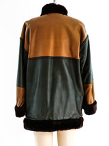 Yves Saint Laurent Colorblock Fur Lined Jacket Jacket arcadeshops.com